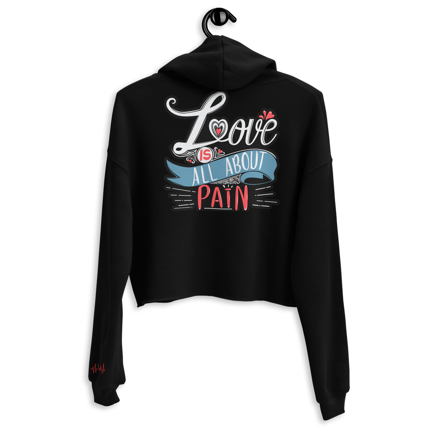 Love Is Painful Crop Hoodie